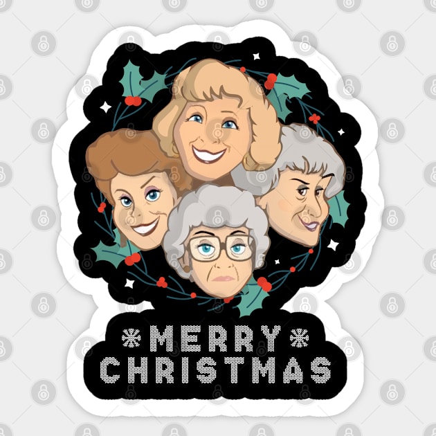 Christmas golden girls Sticker by iniandre